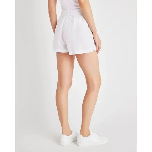 NWT Splendid White Textured Campside Shorts with Elastic Waist Sz L